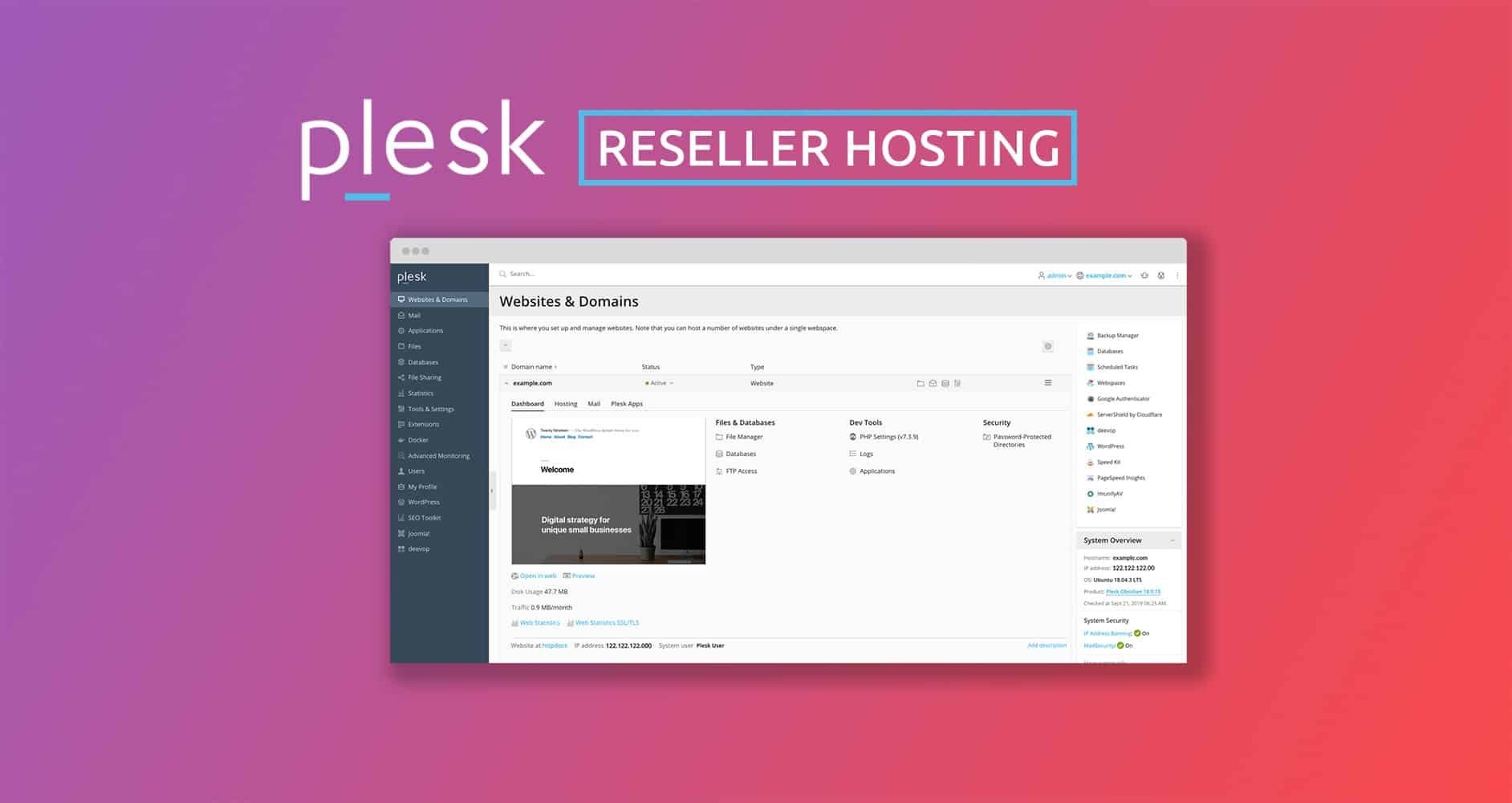 Linux Reseller Hosting Plesk